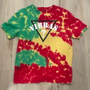 Guess X J Balvin Vibras Tie-Dye Tee - Red, Green, Yellow